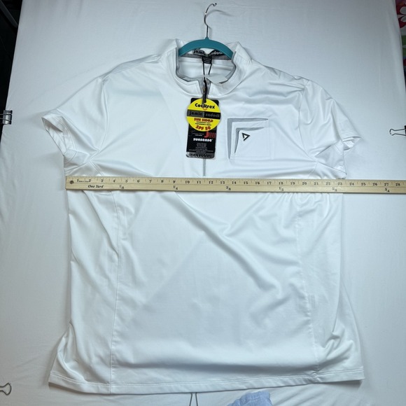 Jamie Sadock Top Sz 2X NEW White 1/4 Zip Tennis Pickleball UPF Cooling Wicking - Picture 7 of 13